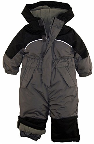 iXtreme Baby Boys Snowmobile One Piece Winter Snowsuit, Charcoal, 12 Months