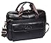 Produktbild BOLO 13 14 Zoll Laptop Aktentasche Handarbeit Leder Aktentasche Business-Schulter Business-Tasche für Computer (Dunkler Kaffee-BP)