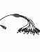 Produktbild DC 5,5 * 2,1 mm Stecker auf Buchse 1 zu 8 Splitter Kabel für CCTV Sicherheit Kameras (DC 12 V)