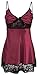 Produktbild DKaren-Nachtwäsche Negligee aus Satin MARITA (bordeaux, L)