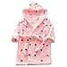 Produktbild iYmitz Children's Baby Printed Flannel Bathrobes Hoodie Towel Soft Clothes Pajamas Night Gown(Rosa,90