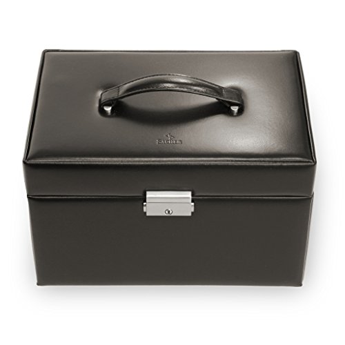 SACHER Schmuckkoffer Julia / schwarz, Leder / handmade in Germany - 5