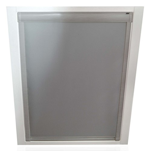 Verdunkelungsrollos für Roto Fenster - Profilfarbe Silber - Deutsches Markenprodukt (auch mit weißen Profilen erhältlich)