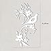 Walplus Mirror Wall Art  "Bird Tree"  Wall Stickers Removable Self-Adhesive Mural Decals Vinyl Home Decoration DIY Living Bedroom Office Décor Kids Room, Silver