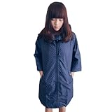Derkang Fashion Stylish Ladies Hooded Raincoat Rain Jacket Rainwear Fast Dry Lovely Cute Lady Girl Women