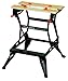 Black+Decker Workmate 536, Universal-Werkbank, Spanntisch (2 einstellbare Arbeitshöhen, 595mm /775mm, bis 160kg belastbar, massive Stahlkonstruktion, Einhandbedienung, Eigengewicht: 11 kg) WM536