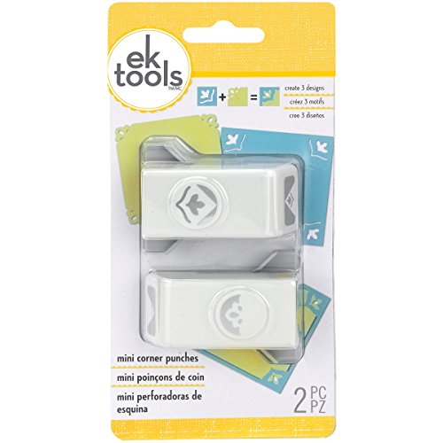 EK Tools Troqueles para Esquinas Mini Set Sentimiento, Plástico y Metal, Gris, 3.3x6x0.7 cm