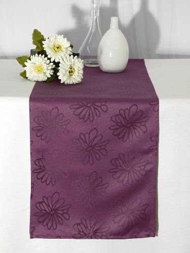 Lila Traum – Markenqualität – Hochwertiger Kissenbezug lila „Blüten Meer“ – 40 x 40 – Kissenhülle Kissen – stilvoll und elegant – mit LOTUS – EFFEKT – FLECKSCHUTZ – Flüssigkeiten perlen einfach ab – im gleichen Design sind Tischläufer und Mitteldecken erhältlich – auch in weiteren Farben erhältlich - 3
