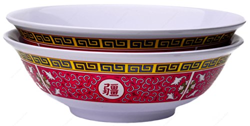 Melamina tazón de sopa de fideos, Oriental Pho 36 oz, diseño de longevidad