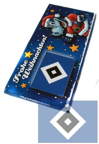 Preisvergleich Produktbild Hamburger SV Tafel Weihnachts Schokolade / Vollmilch 100g HSV