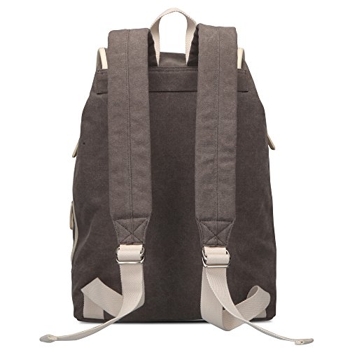 Bwiv Rucksäcke Canvas Unisex Schulrucksack Vintage Schultertasche Daypack Outdoor Backpack Damen Herren Tasche für Retro Reisetaschen Lässige - 3