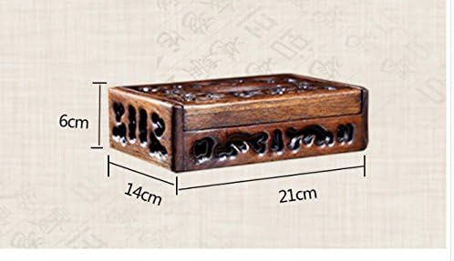 XX&amp;GXM Hotel bathroom antiseptic tissue box wooden Thai solid wood Book box simplicity with European creative trumpet, l 21*H 6*W 14cm