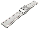 EDELSTAHL-FALTSCHLIESSE - der Bandverschluss erfolgt mittels praktischer Faltschließe aus hochwertigem Edelstahl; die Schließe ist austauschbar mit Federstegen am Uhrarmband befestigt