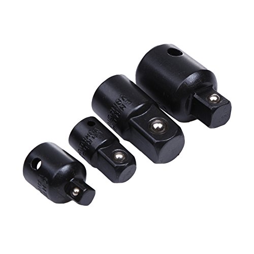 JTENG 3 tlg Sechskant Stecknussadapter Stecknuss Adapter Steckschlüssel Schraubenschlüssel 1/4″, /1/2″, /3/8″ + Stecknuss Adapter 4-tlg 1/4 auf 3/8 – 3/8 auf 1/4 Zoll – 3/8 auf 1/2 – 1/2 auf 3/8 - 6