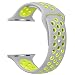 Produktbild gersymi Apple Uhrenarmband 42/38 mm, Sport Silikon Ersatz Band mit verstellbare Schnalle und Quick Release Strap für Apple Watch iWatch Series 1/2 Edition, 38mm-M/L