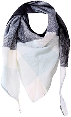 Women Ladies Girls Faux Cashmere Plaid Lattice Wool Scarf Long Wrap Shawl Scarves Stole Cape,Moonuy Fashion Aututmn Winter Newly Casual Elegant Trench Fanon Neck Scarves For Women (B, 140*140*200cm)