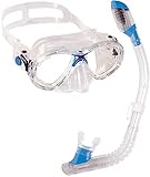 snorkel junior Piezas de silicoca Cressi Marea Conjunto Combo de Snorkel, Unisex niños, Transparente/Azul, Talla Única