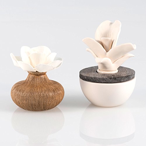 PAJOMA 51747 Raumduft Jasmin Keramikblüte, Keramik/ Holz , ø 9 - 6