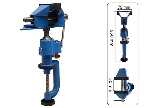 Mini Schraubstock Guss für Feinmechanik mit Kugelgelenk drehbar um 360° und schwenkbar bis 45°