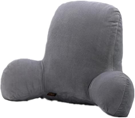 Comfort Reading Pillow Backrest Pillow Back Support Cushion for Back Waist Support, Pregnancy, Coccyx Sciatica Pain Relief with Sturdy Arm Supports (Gray)