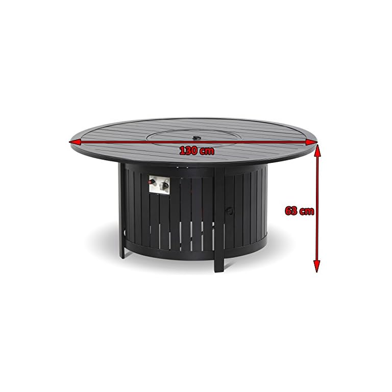 HARTMAN exklusiver Beaufort Club Grilltisch mit Gasgrill Feuerstelle