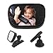 Produktbild Spiegel Auto Baby, WisFox Baby Rückspiegel Rücksitzspiegel Baby Spiegel Autospiegel Baby Car Rückspiegel drehbar Bruchsicherer Auto Baby Car Mirror Shatterproof für Babyschalen, schwarz (Klein)