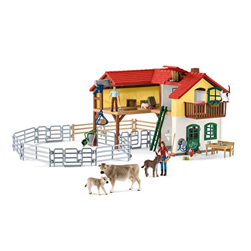 Schleich 42407 Bauernhaus mit Stall und Tieren, Bunt, Large - 16