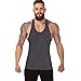 Produktbild ITISME TOPS Fitness-Bodybuilding-Fitness-Muskel-Sleeveless Unterhemd-T-Shirt Spitzenweste-Behälter der Männer (L, dunkelgrau1)
