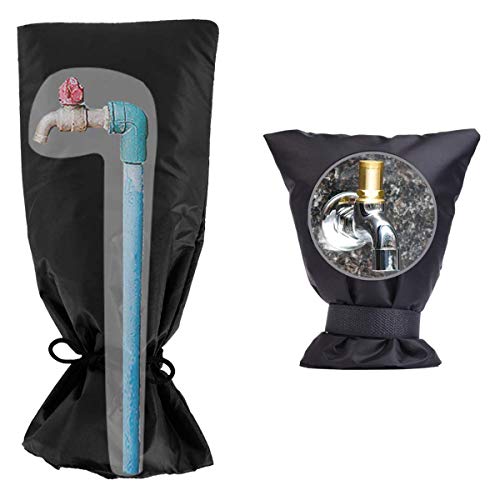 AOSEA 2Pcs Outdoor Water Tap Jacket Tap Cosy Cover Faucet Socks Insulated Protector for Winter Outside Garden Frost