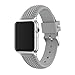 Produktbild x-super iWatch Band 38 mm Reifenprofil Sport Silikon Apple Armbanduhr Gummi Riemen für Nike +, Serie 2, Serie 1, Sport, Edition, grau
