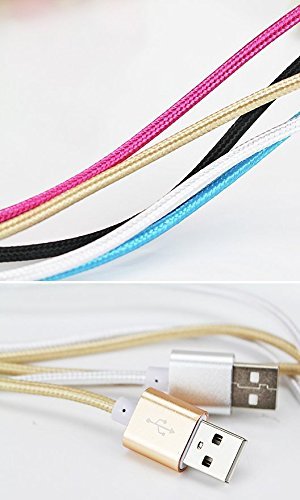 Reido® Nylon (Gold) USB Datenkabel für Samsung S7 S6 edge Galaxy S5 (Nylon geflochten) Galaxy S7 S4 S3 S2 S6 S5 S6edge Samsung Galaxy S6 S5 S7edge Galaxy I9300 S4 S5 I9300 I9505 S4mini S2 i9100 Galaxy S4 Galaxy S3 S3Mini S5mini Galaxy S3mini / S4mini / S5mini I9505 Galaxy S4 I9300 Galaxy I9100 I8190 I9500 Micro-USB (kein Original) (GOLD Nylon Usb-Datenkabel) - 3