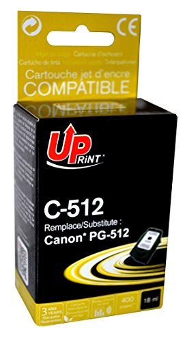 Cartouche compatible CANON PG-512 - Noir - marque : UPrint C-512 - Imprimantes : PIXMA iP2700 / PIXMA iP2702 / PIXMA MP230 / PIXMA MP240 / PIXMA MP250 / PIXMA MP252 / PIXMA MP260 / PIXMA MP270 / PIXMA MP272 / PIXMA MP280 / PIXMA MP282 / PIXMA MP480 / PIXMA MP490 / PIXMA MP492 / PIXMA MP495 / PIXMA MP499 / PIXMA MX320 / PIXMA MX330 / P