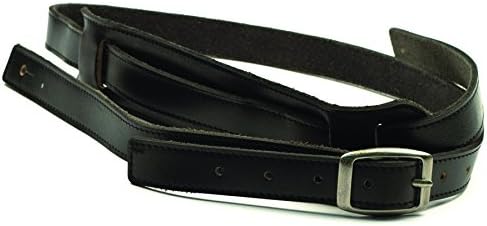 San Leandro Strap LB-143 Skinny Leather Guitar Strap, Black