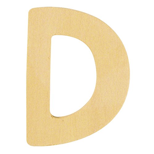 Rayher Hobby 6193300 Holz-Buchstabe, 6 cm, D