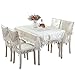 Produktbild TaiXiuHome European Style Beige Tischtuch mit Beige Lace Stickerei für Dinning Tisch Teetisch Kühlschrank TV Cover Handtuch Platz ca. 43x43 Zoll (110x110cm)