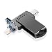 Produktbild BESTSUGER 3 in 1 USB-Speicher, 128 GB tragbarer Metall-USB 3.0-Hochgeschwindigkeits-USB-Stick PC Memory Stick U-Festplatte für Schlüsselbund-Telefon iPhone Android
