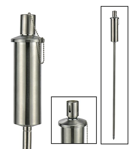 BUVTEC 4er Pack Edelstahl Gartenfackel Set 120 cm mit Sicherheitskappe - 2