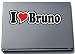Produktbild INDIGOS UG - Aufkleber - I Love Heart Decal Sticker Laptopskin 210 mm - Ich liebe - I LOVE Bruno - Laptop Netbook Computer - Sticker mit Namen vom Mann Frau Kind