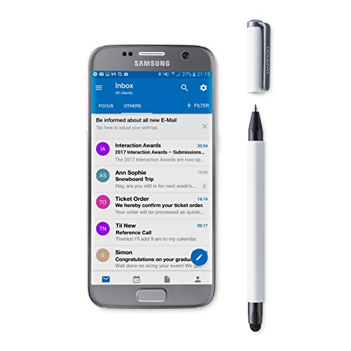 Wacom Bamboo Duo Smart Stylus & Kugelschreiber (4. Generation) in Schwarz / 2in1 Touch Pen mit Carbonfaser-Spitze für Touchscreen-Eingabegeräte mit kapazitiver Touch-Technologie wie iPhone oder iPad - 6