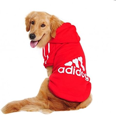 Costume Red Sweatshirt with Hood Adidog for Cat and Dog S