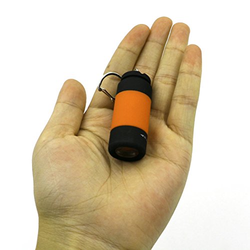 Blue Vessel Wiederaufladbare USB-LED-Licht-Taschenlampen-Lampen-Mini-Taschenlampe Schlüsselbund Tasche Wasserdicht (orange) - 4