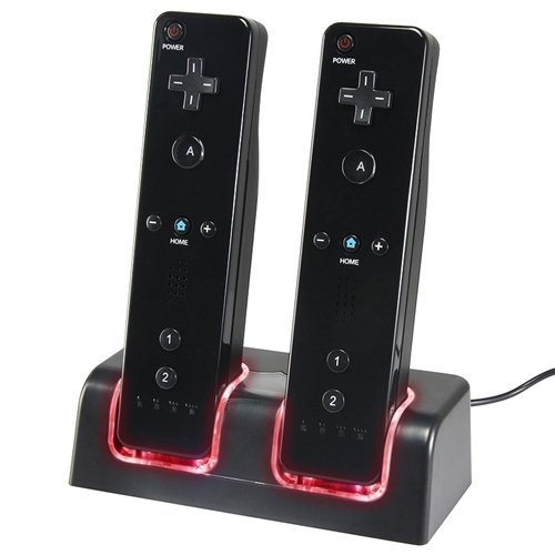 Preisvergleich Produktbild New Ladegerät Dock + 2 x Akku für Nintendo Wii Remote