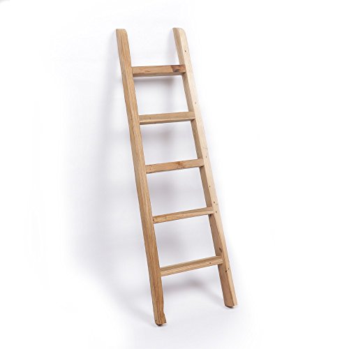 Teak Holz Handtuchleiter Badezimmer Handtuchhalter recycelt 120 cm - 3