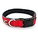 Produktbild erthome Einstellbare Nylon reflektierende Hundehalsband Classic Pet Dog Halskette (M (40-47cm), Rot)