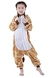 ABYED® Jumpsuit Tier Karton Fasching Halloween Kostüm Sleepsuit Cosplay Fleece-Overall Pyjama Schlafanzug Erwachsene Unisex Lounge,Chidren Größe 125 -for Höhe: 138-148cm Giraffe - 