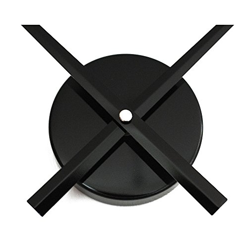 HAB & GUT (A01V10) schlichte Wanduhr BIG TIME ohne Ziffernblatt, hochwertiges Quarzwerk, Farbe: SCHWARZ, Umlauf: 50 cm, Material: Aluminium (kein Kunstoff!) - 3