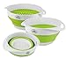 Produktbild Camp4 Silikon-Schüssel und Silikon-Sieb faltbar 2in1 weiss-Lime