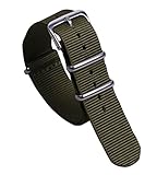 16mm Armee grün Premium-NATO-Stil Super exotische Nylon Sportfrauen Armbanduhr Band Armband
