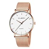 Herren Uhr, Schwarz Einfache Lässige Mode-Uhr aus Edelstahl mit Milanese Mesh-Armband, Kalenderarmband (schwarz) Herren-Quarz-Uhren, Minimalistisches Datumsanzeige-Band, Wasserdichtes Metall,G