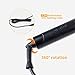 CkeyiN® Hair Curler Ceramic Curling Iron Wand Barrel Curling Styling Tongs 360 Degree Rotating Clip 5 Temperature Adjustable for Men Women (9mm)